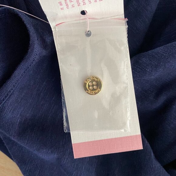 Lilly Pulitzer Surfcrest Dress Medium True Navy Blue‎ Cotton Modal NWT DR-1355 - Picture 9 of 12